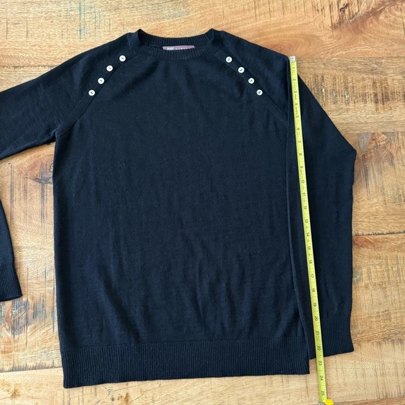 PURE ALPACA 100% Baby Alpaca Wool Black Knitted Handmade Sweater Size Medium - Picture 6 of 14